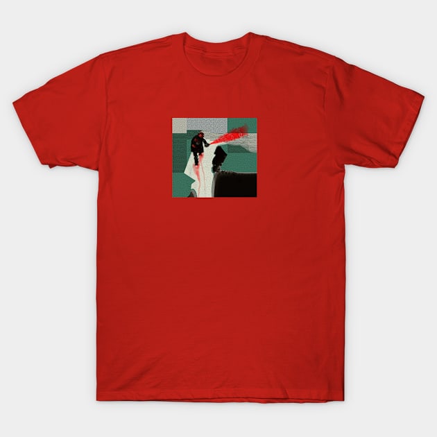 Red Saboteur T-Shirt by rodric